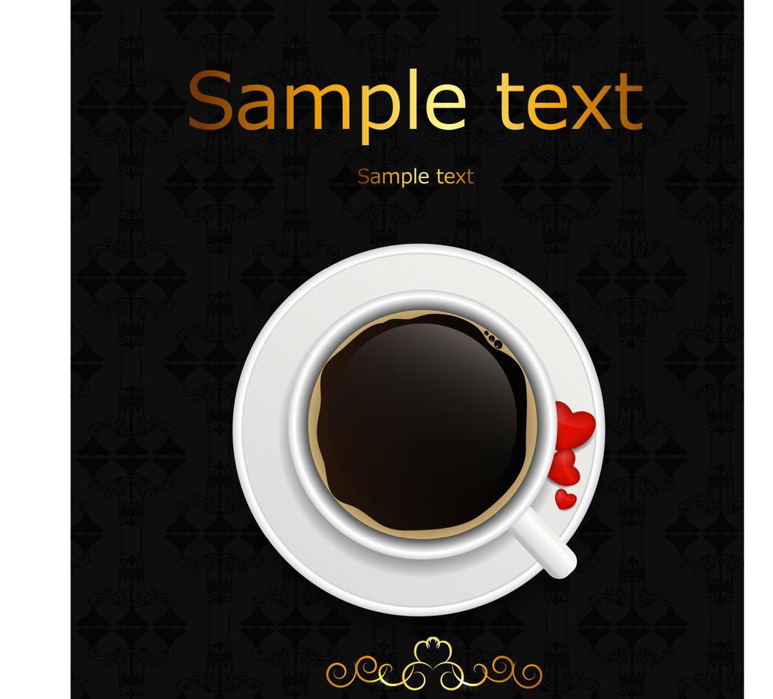 Kaffee Einladung Hintergrund Vektor-Illustration vektor