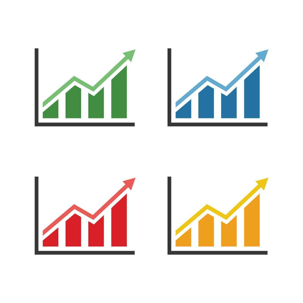 Graph Symbol im modisch eben Stil. Diagramm Bar Symbol zum Ihre Webseite Design, Logo, Anwendung, ui. Vektor Illustration