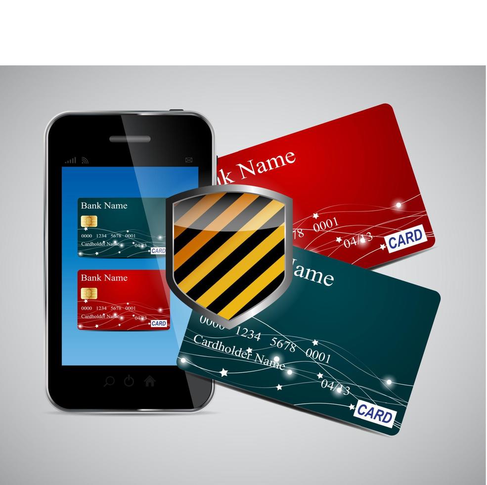 kreditkort och telefon vektor illustration