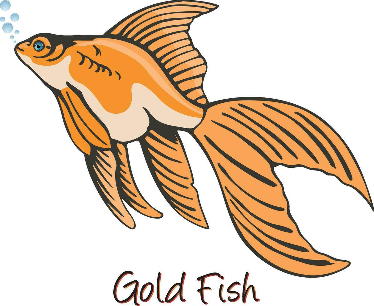 Goldfisch, Farbe Illustration vektor