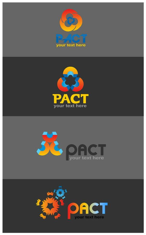 pakt logotyp, illustration vektor