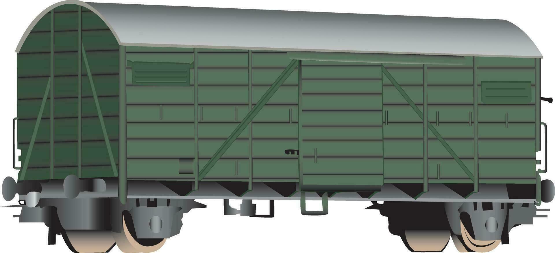 3d Eisenbahn Güterwagen vektor