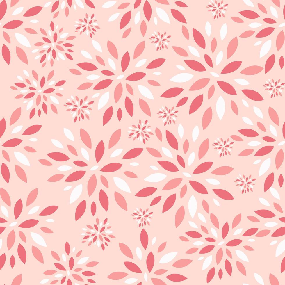 Blume verlässt nahtlose Musterhintergrund-Vektorillustration vektor