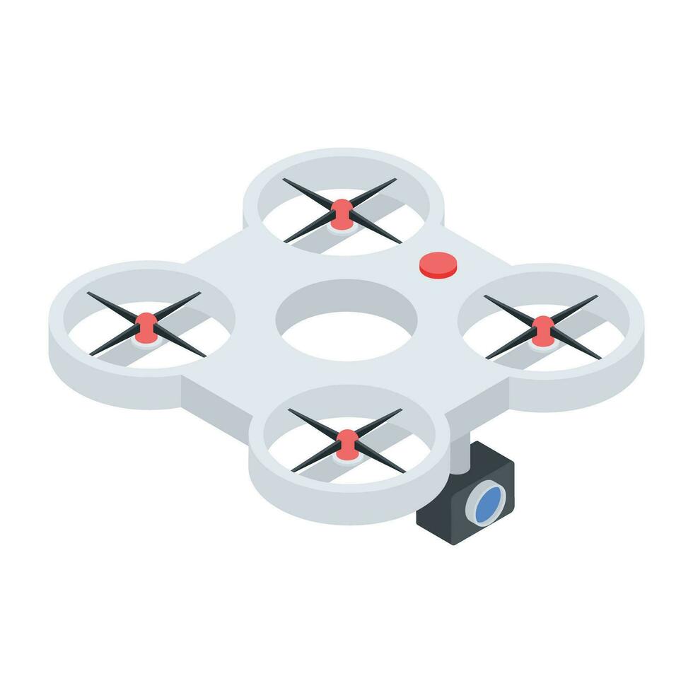 Antenne Drohnen isometrisch Symbol vektor