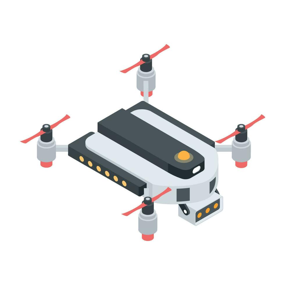Antenne Drohnen isometrisch Symbol vektor