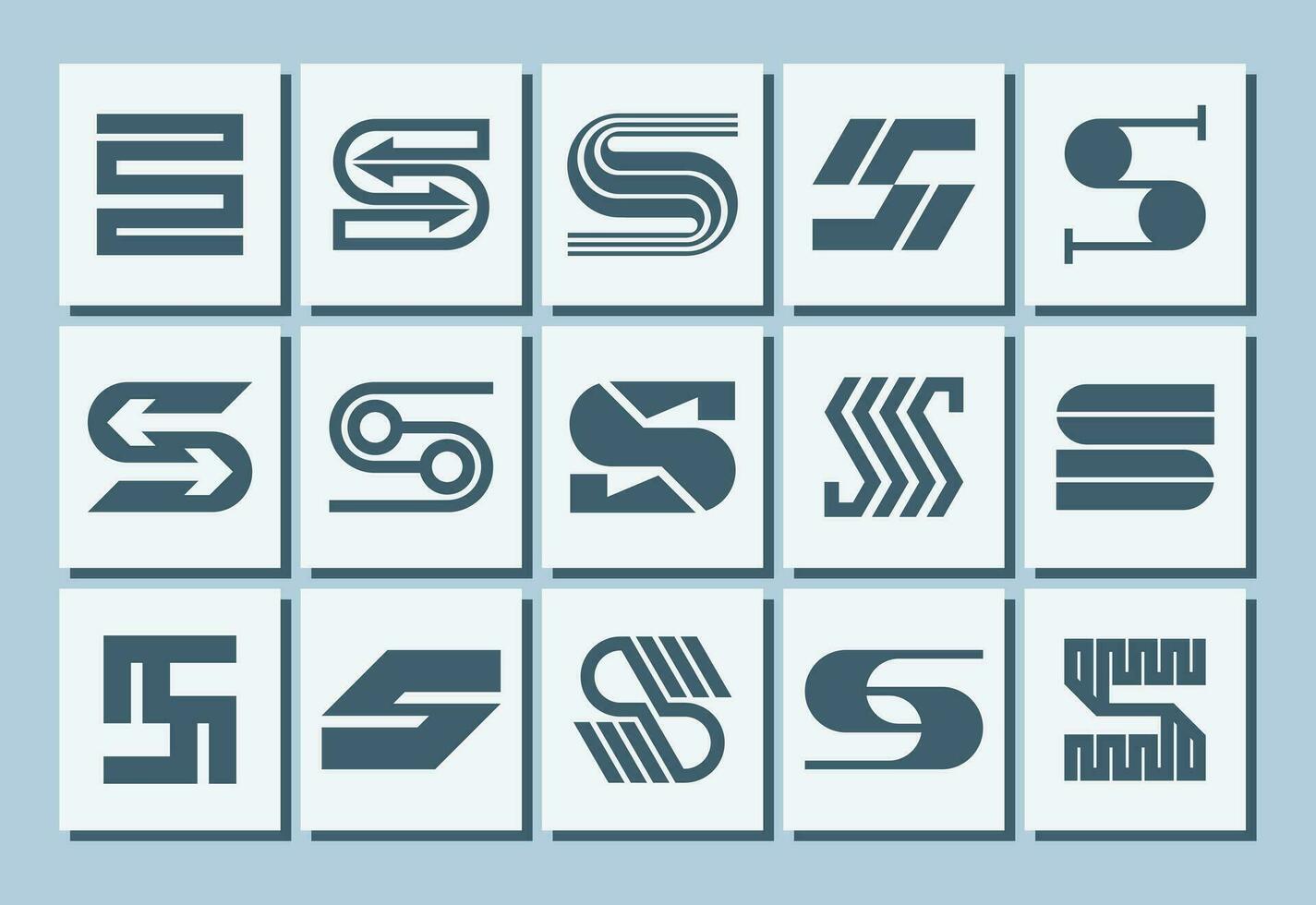 samling av modern linje brev s logotyp varumärke design vektor