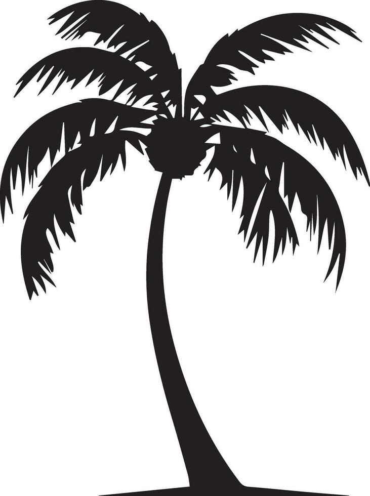 Kokosnuss Baum Vektor Silhouette Illustration 7