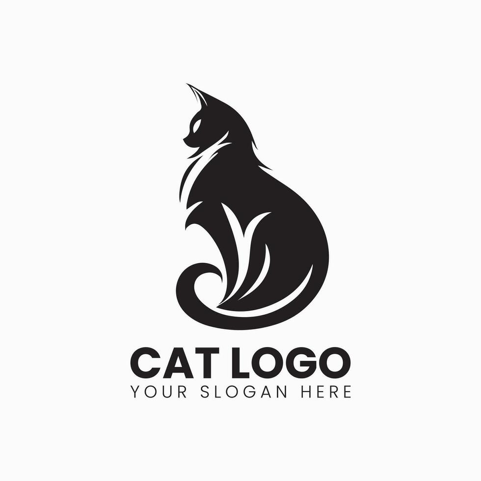 katt logotyp vektor