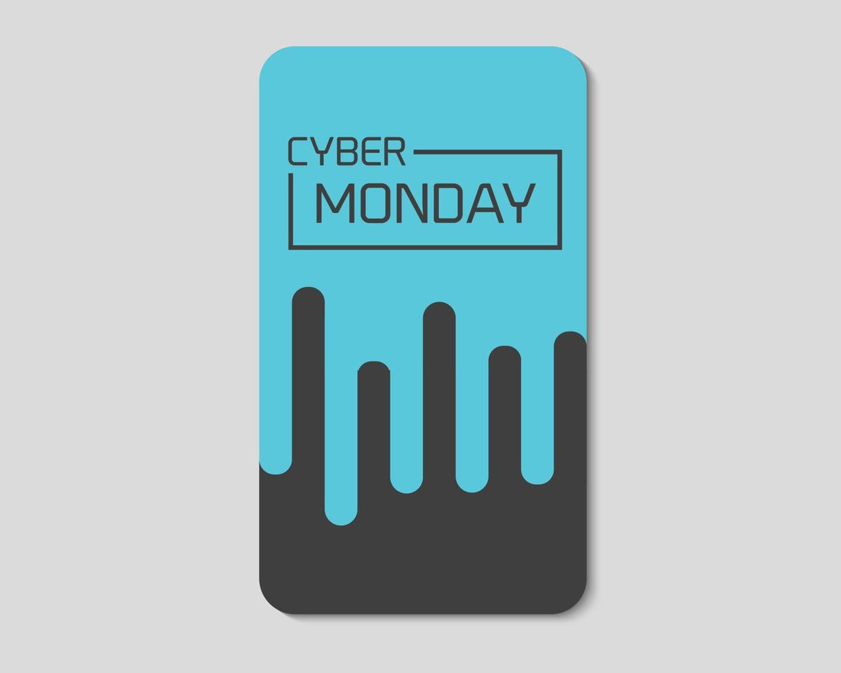 Cyber Monday einfache flache Telefonvorlage vektor