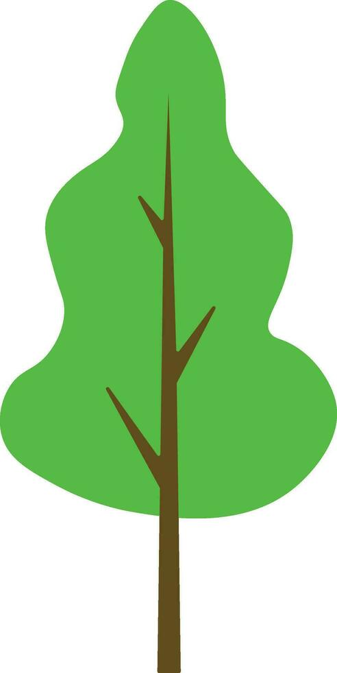 ek träd tecknad serie vektor illustration