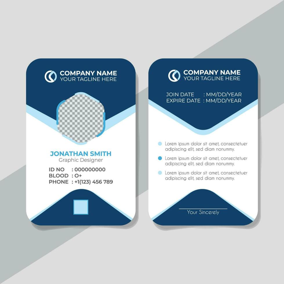 modern företags- identitet kort med vit och blå Marin flytande textur lutning bakgrund, elegant företag företag id kort vektor