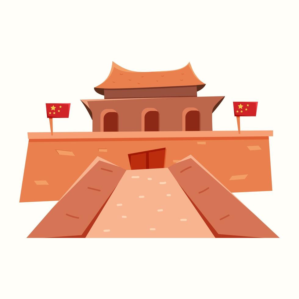 chinesische Hauptstadt. Peking. Vektorillustration im flachen Stil vektor