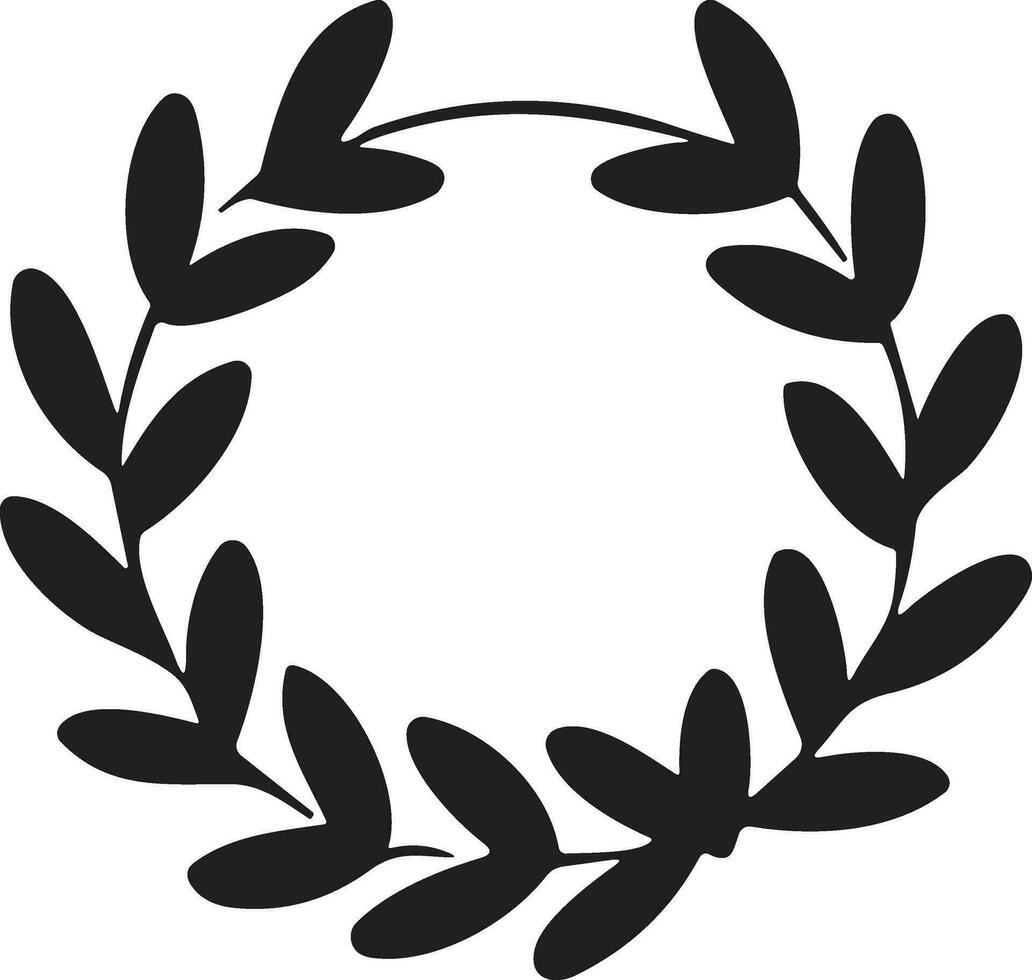 Hand gezeichnet Blumen- Kranz Logo zum Dekoration vektor
