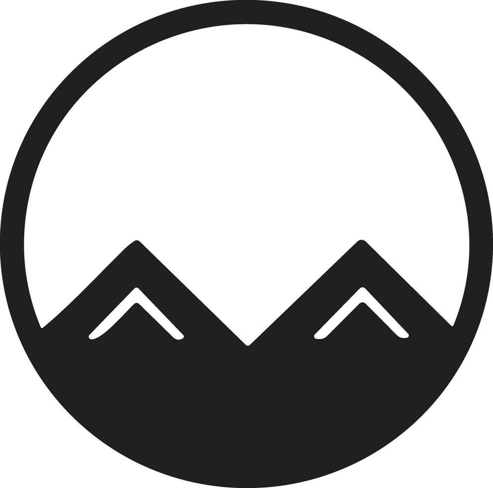 Berg Logo im Tourismus Konzept im minimal Stil zum Dekoration vektor