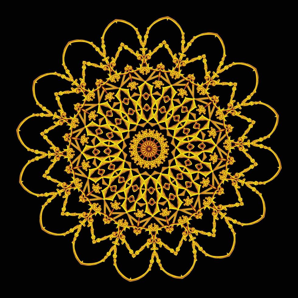 elegant Jahrgang Vektor Ornament im klassisch Stil. abstrakt traditionell runden golden Muster mit orientalisch Elemente. klassisch Jahrgang Muster