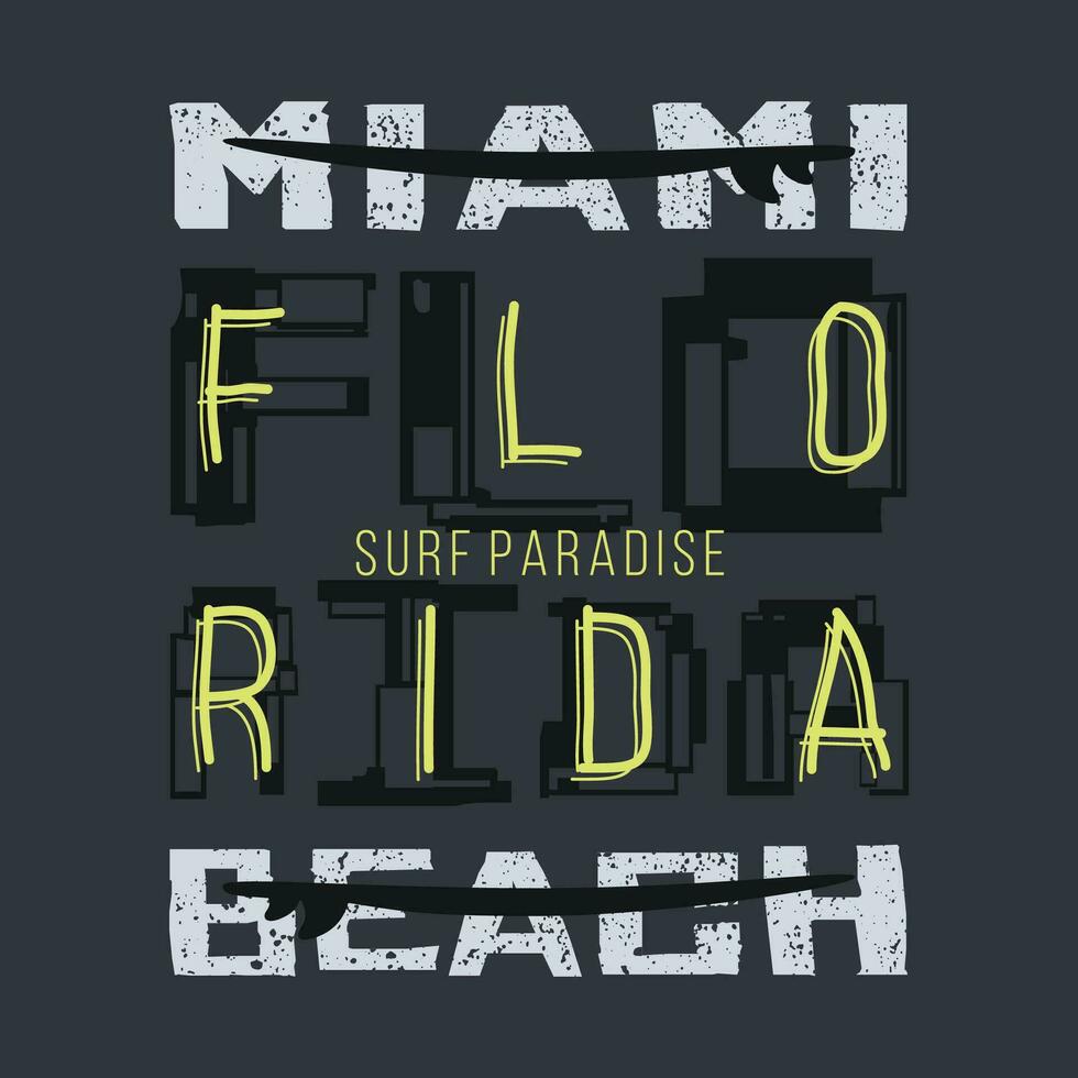 Miami Strand Florida Grafik, Typografie Vektor, t Hemd Design, Illustration, gut zum beiläufig Stil vektor