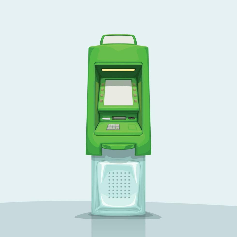 Geldautomat auf hell Hintergrund vektor