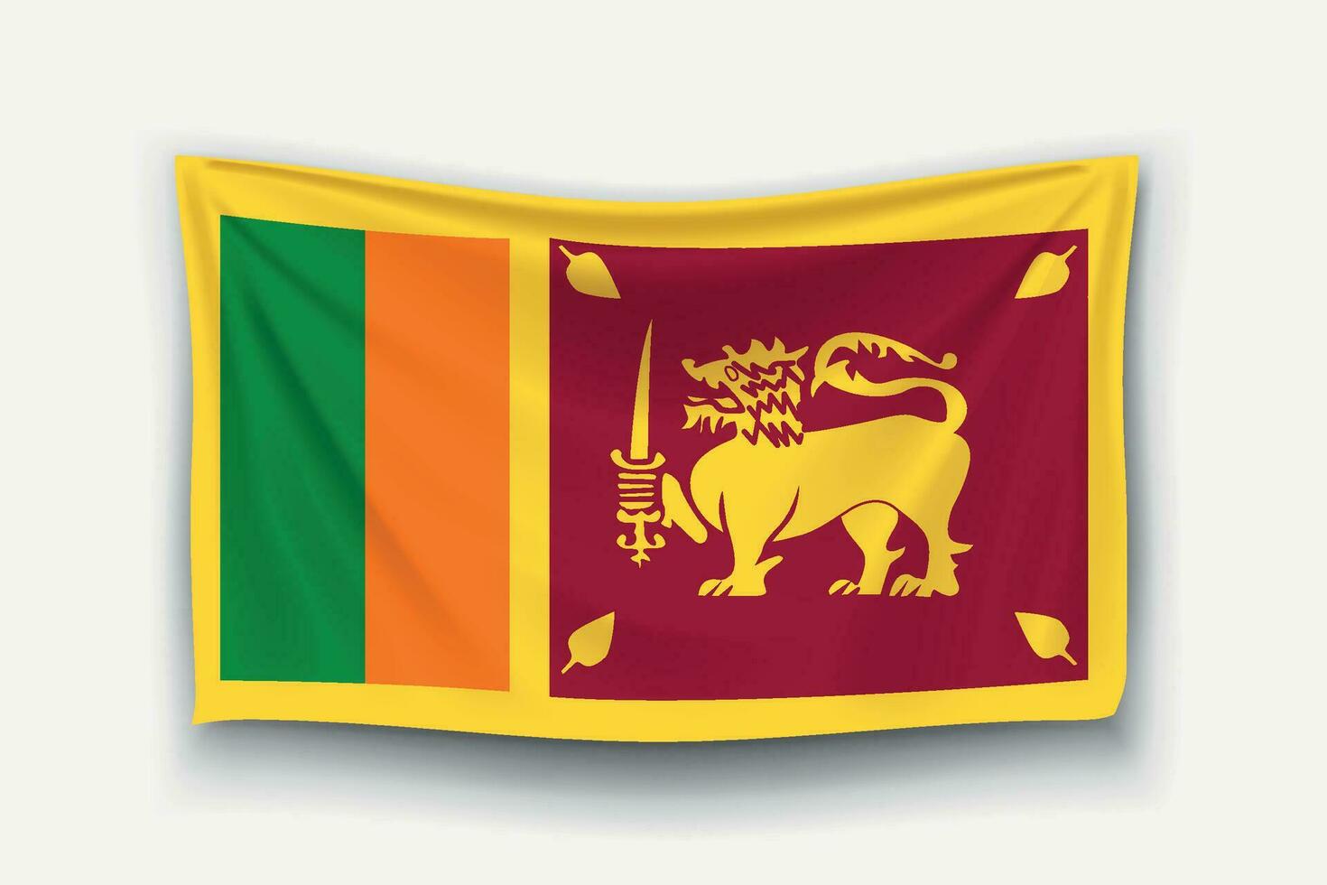 Sri Lanka flagga vektor