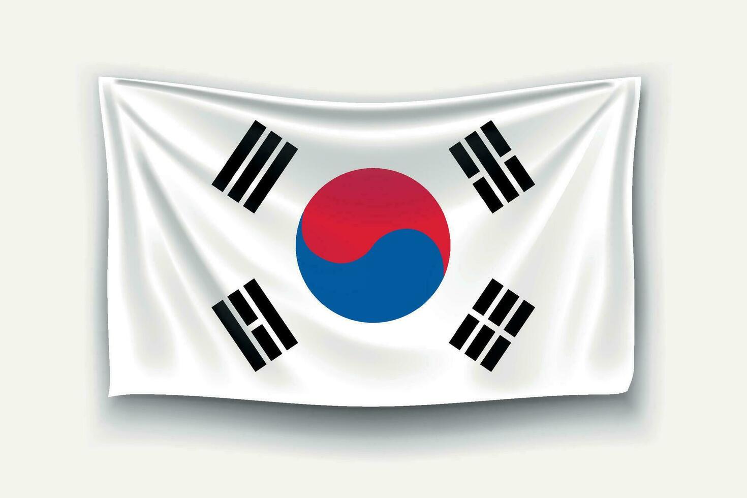 Sydkoreas flagga vektor