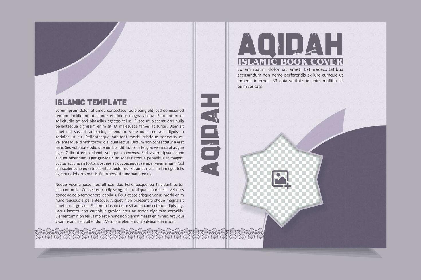 Koran Buch Startseite Design, islamisch Arabisch Stil Ornamente Hintergrund vektor