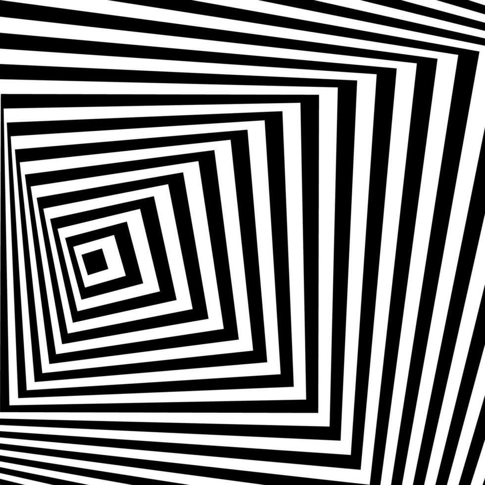 schwarz und Weiß optisch Illusion. abstrakt wellig Streifen Muster vektor