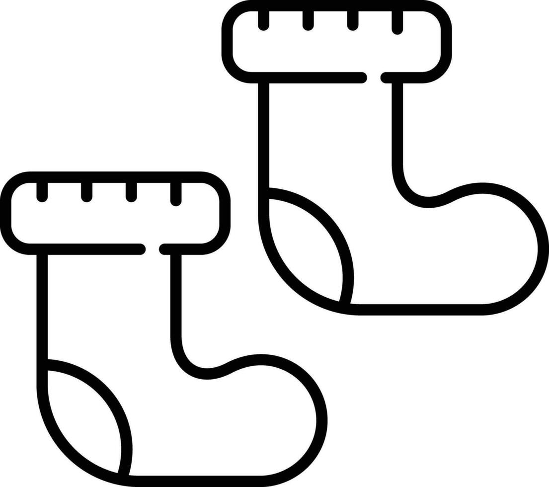 Socke Gliederung Vektor Illustration Symbol