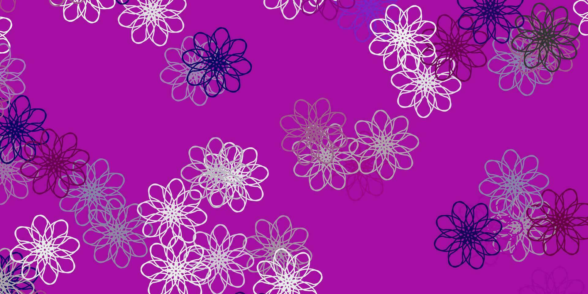 natürliche Kunst des hellvioletten, rosa Vektors mit Blumen. vektor