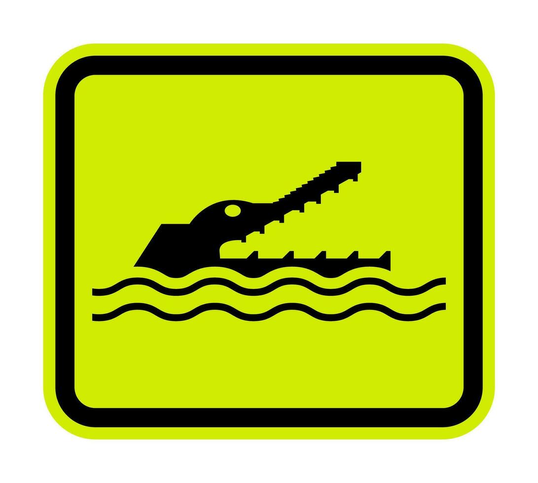 alligator tecken, alligator område tecken vektor