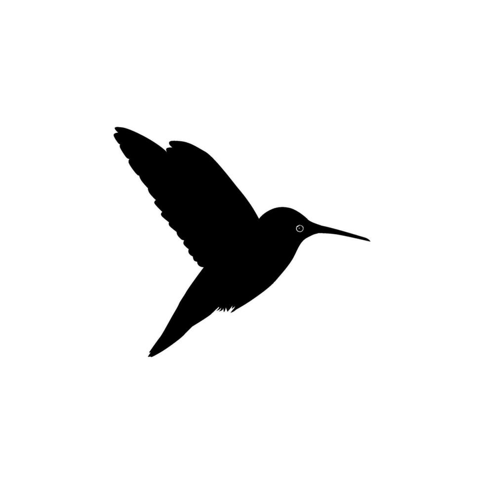 flygande kolibri silhuett, kan använda sig av konst illustration, hemsida, logotyp gram, piktogram eller grafisk design element. vektor illustration