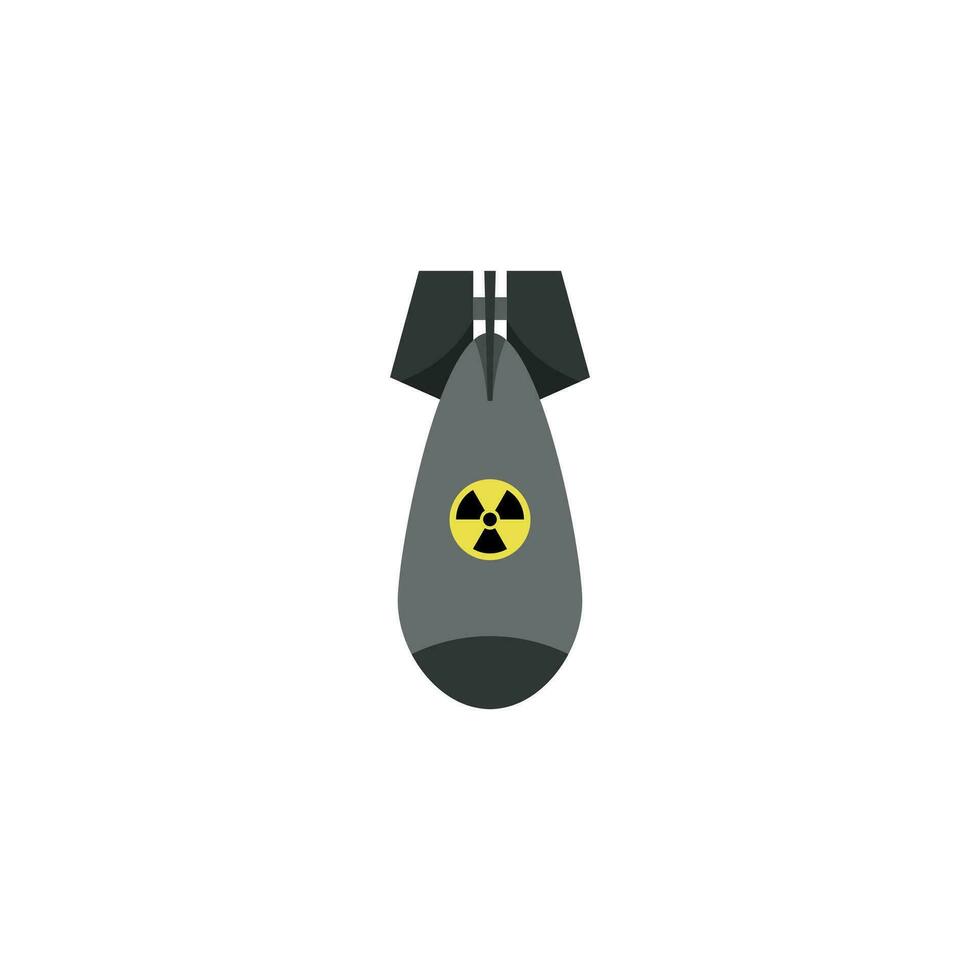 eben nuklear Bombe Illustration Design, nuklear Bombe Symbol Vektor
