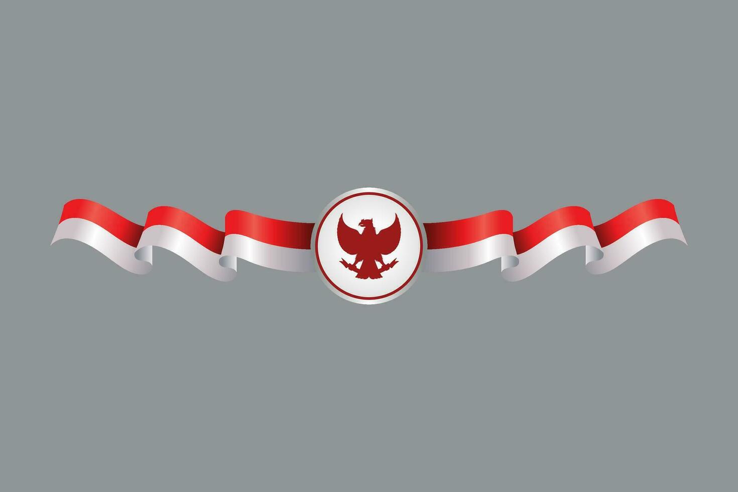 Indonesien winken Flagge mit Pancasila, National Symbole von Indonesien vektor