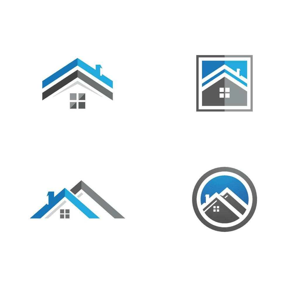 Design von Immobilien- und Konstruktionslogos vektor