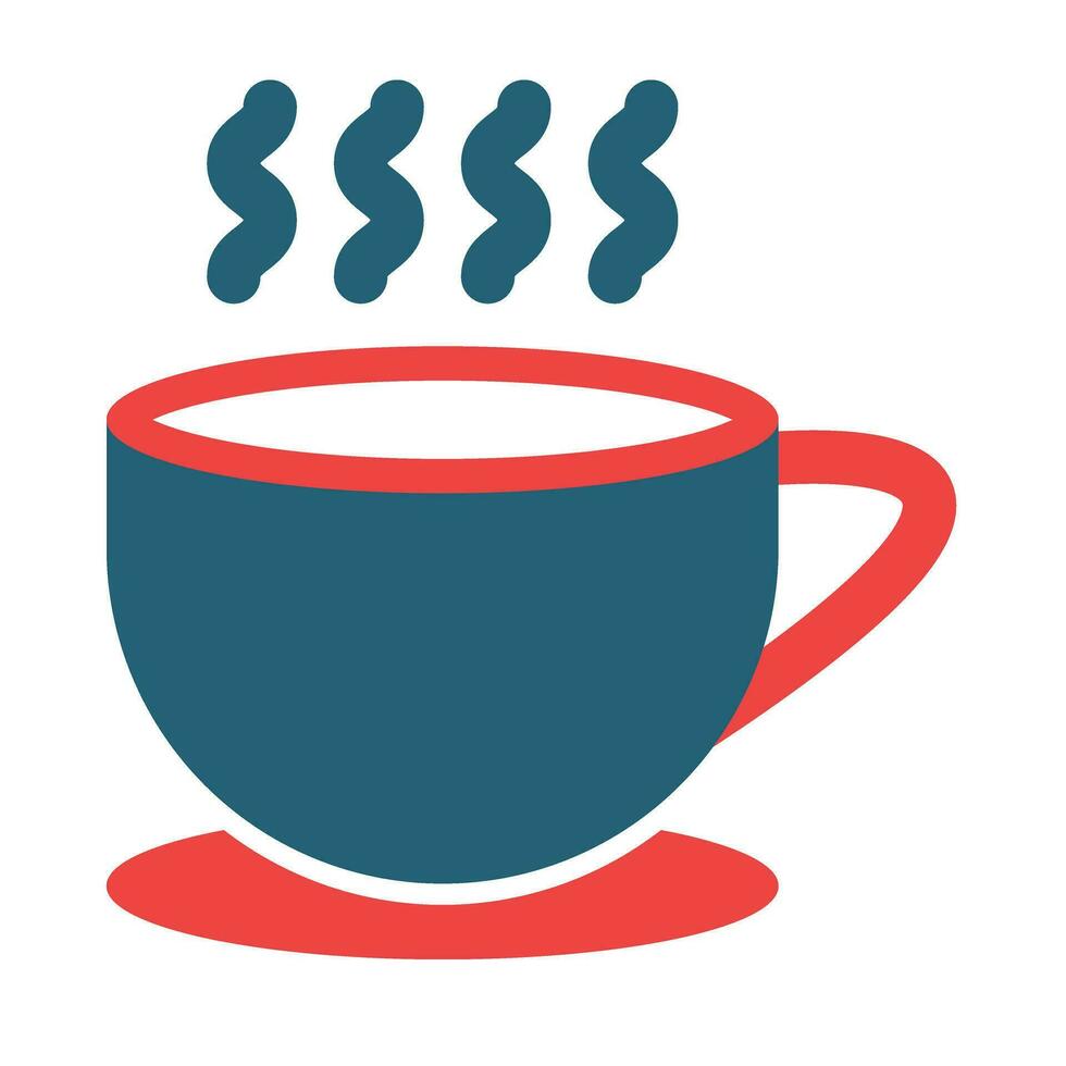 Kaffee Tasse Vektor Glyphe zwei Farbe Symbole zum persönlich und kommerziell verwenden.