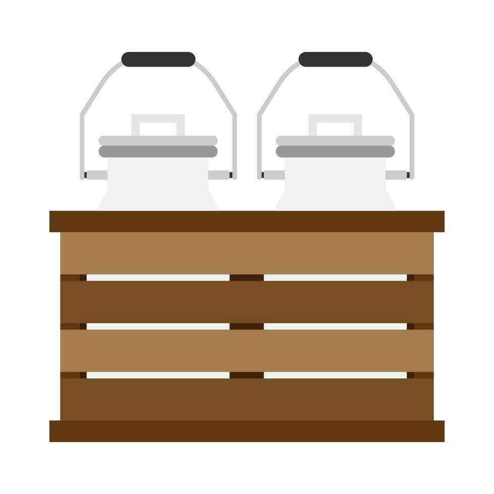 frisch Milch im Container eben Illustration vektor