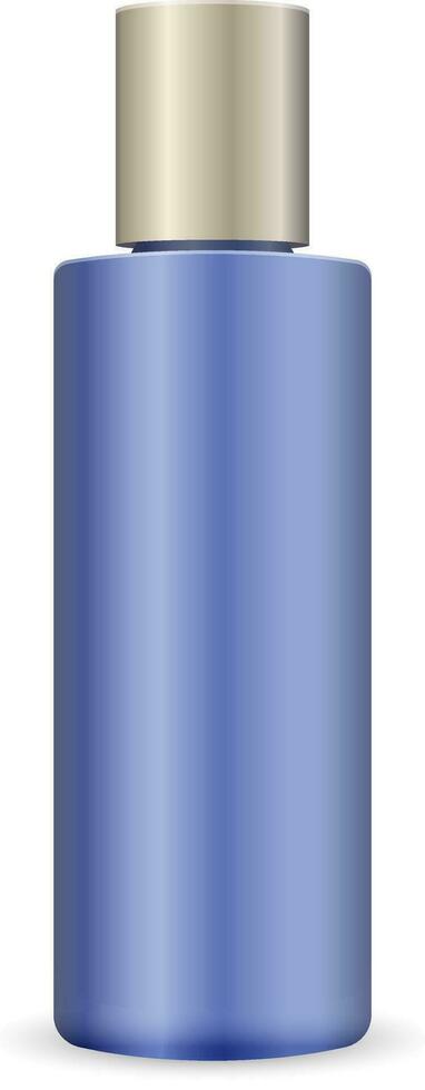 Plastik Kosmetika Flasche zum Shampoo, Gel, Haut oder Gesicht Pflege Produkte. Vektor Illustration Attrappe, Lehrmodell, Simulation Design Anzeigen.