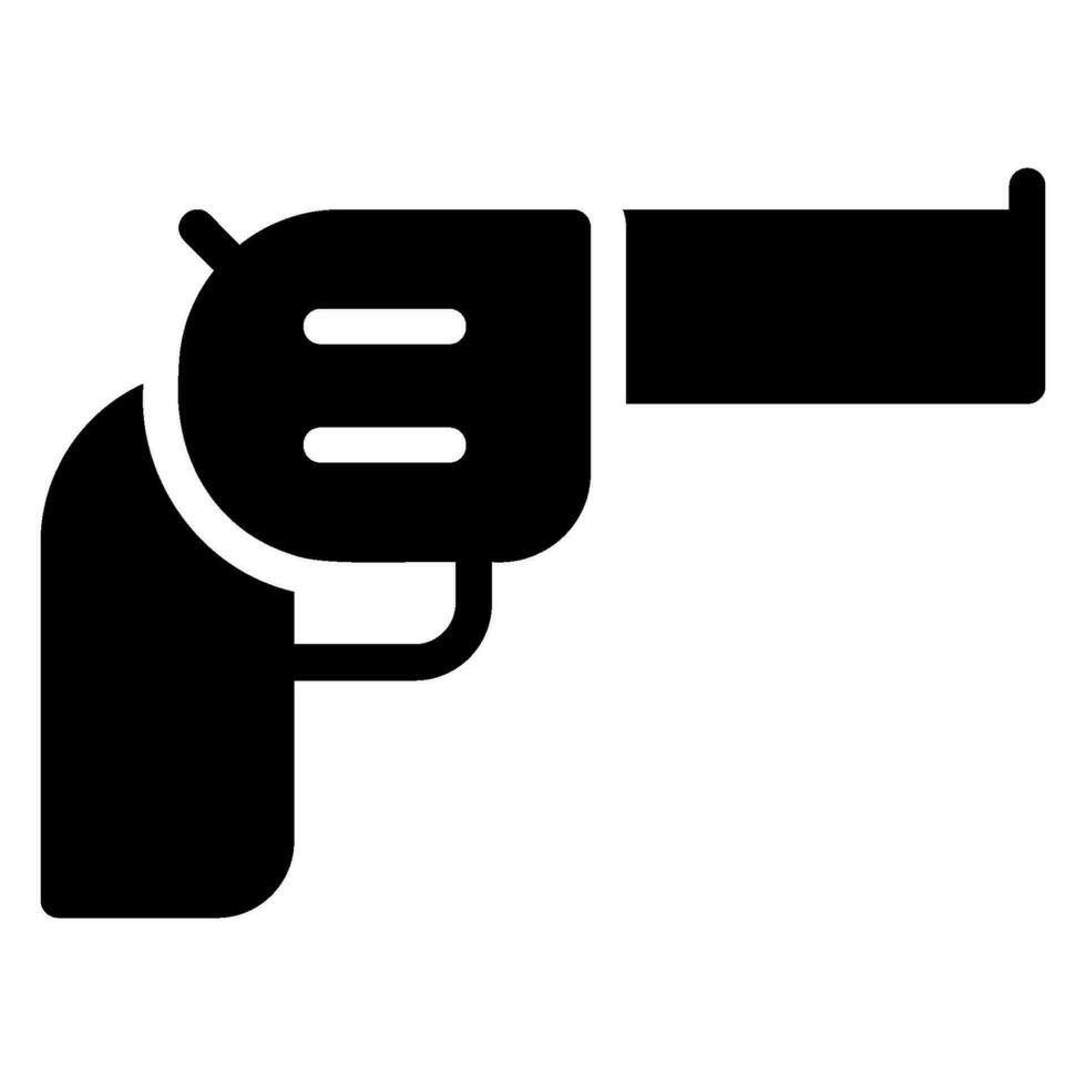 Revolver-Glyphe-Symbol vektor