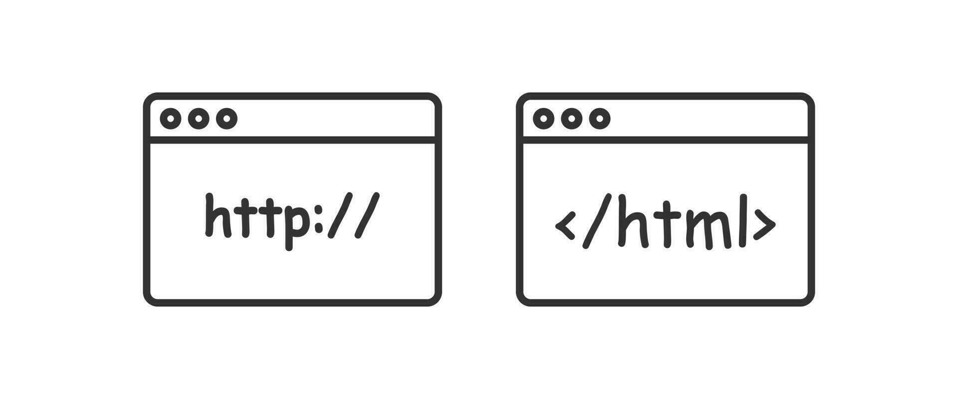 Hypertext Transfer Protokoll Konzept Browser Symbol. Vektor Illustration Design.
