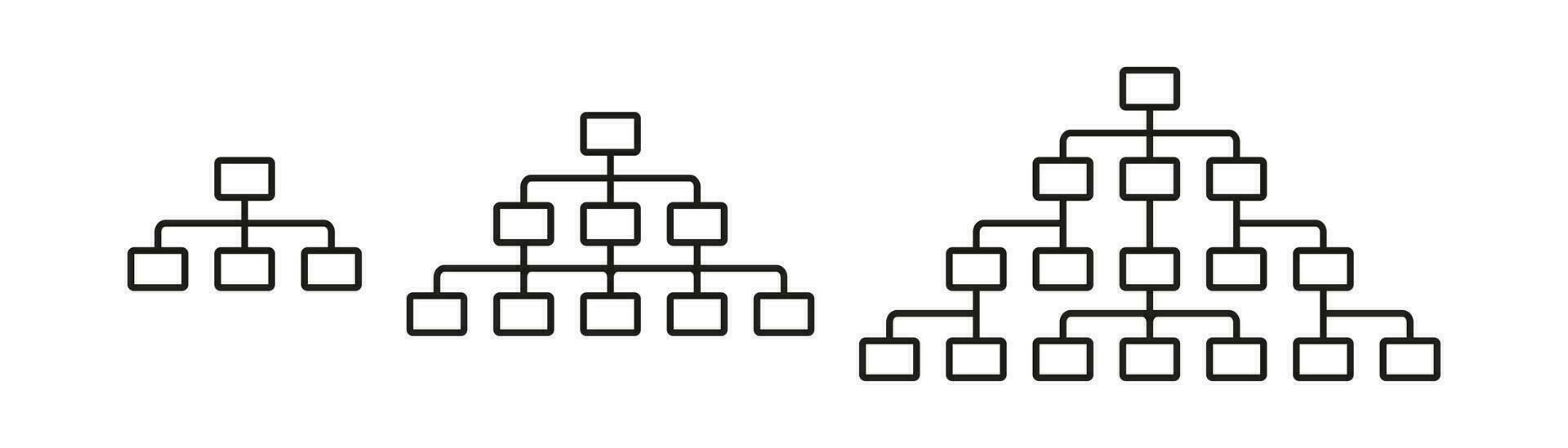 Organisation Diagramm Symbol. Vektor Illustration Gestaltung.