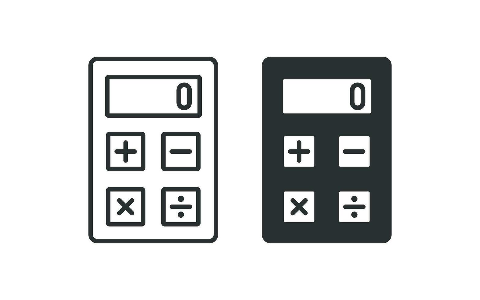 Taschenrechner Symbol. Berechnung Nummer Illustration Symbol. Zeichen elektronisch tragbar Taschenrechner Vektor