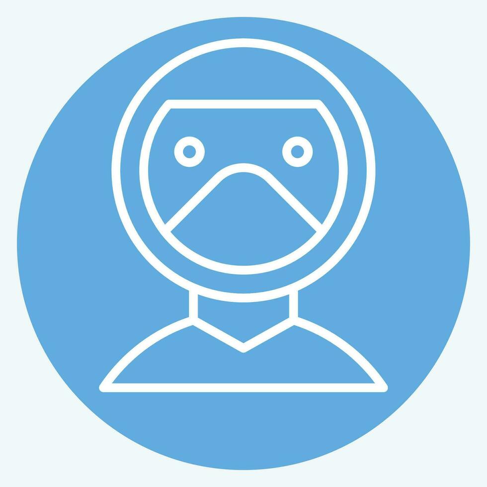 ikon trasa omslag. relaterad till ninja symbol. blå ögon stil. enkel design redigerbar. enkel illustration vektor