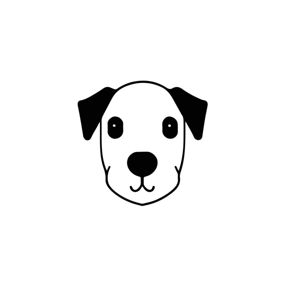 Hund Kopf Symbol, Hund Gesicht Zeichen, Hund Gesicht Symbol im Linie Kunst, Vektor Grafik.