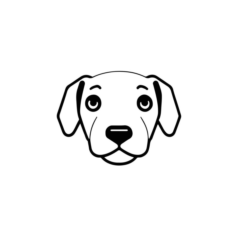 Hund Kopf Symbol, Hund Gesicht Zeichen, Hund Gesicht Symbol im Linie Kunst, Vektor Grafik.