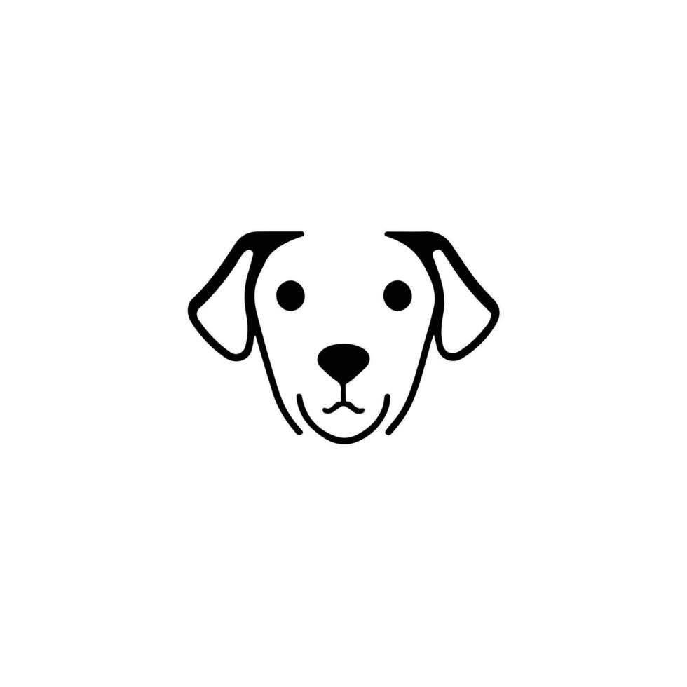 Hund Kopf Symbol, Hund Gesicht Zeichen, Hund Gesicht Symbol im Linie Kunst, Vektor Grafik.