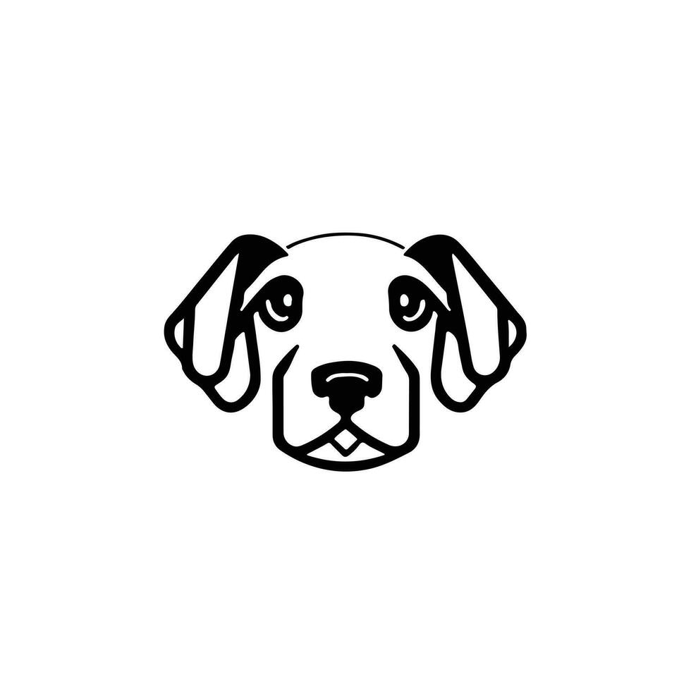 Hund Kopf Symbol, Hund Gesicht Zeichen, Hund Gesicht Symbol im Linie Kunst, Vektor Grafik.