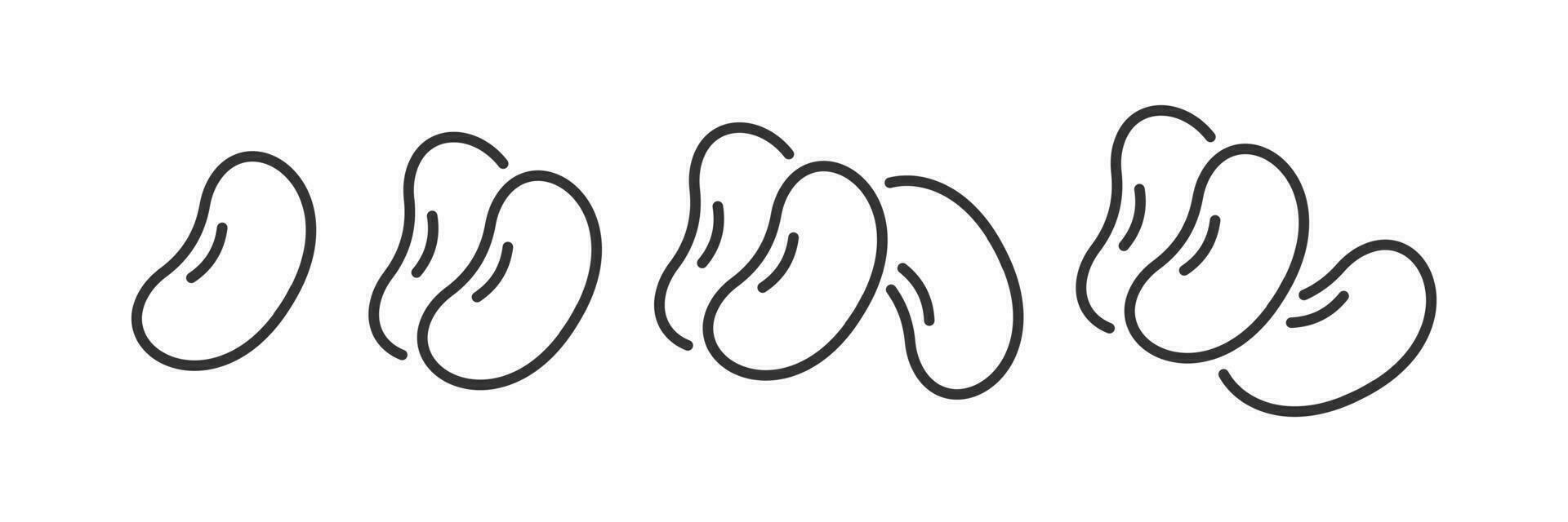 Bohnen Symbol Satz. Vektor Illustration Design.