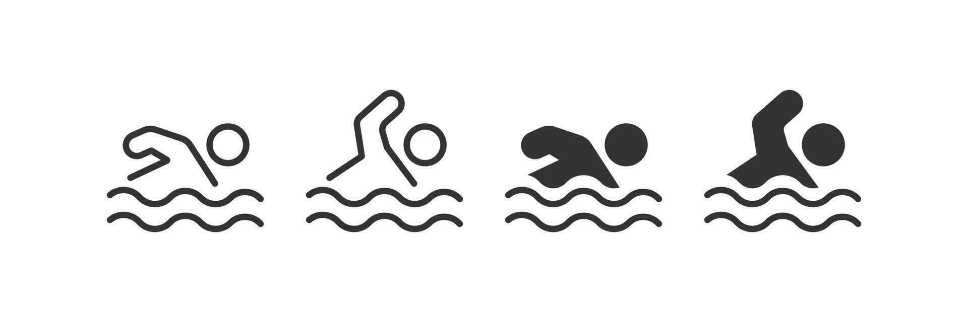 simmare tecken ikoner uppsättning. vektor illustration design.