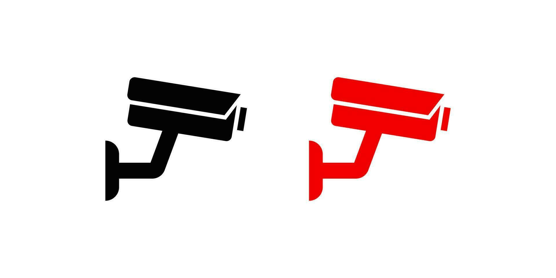 uppsättning av säkerhet eller övervakning kamera ikoner. fast cCTV illustration symbol. tecken säkra kamera vektor