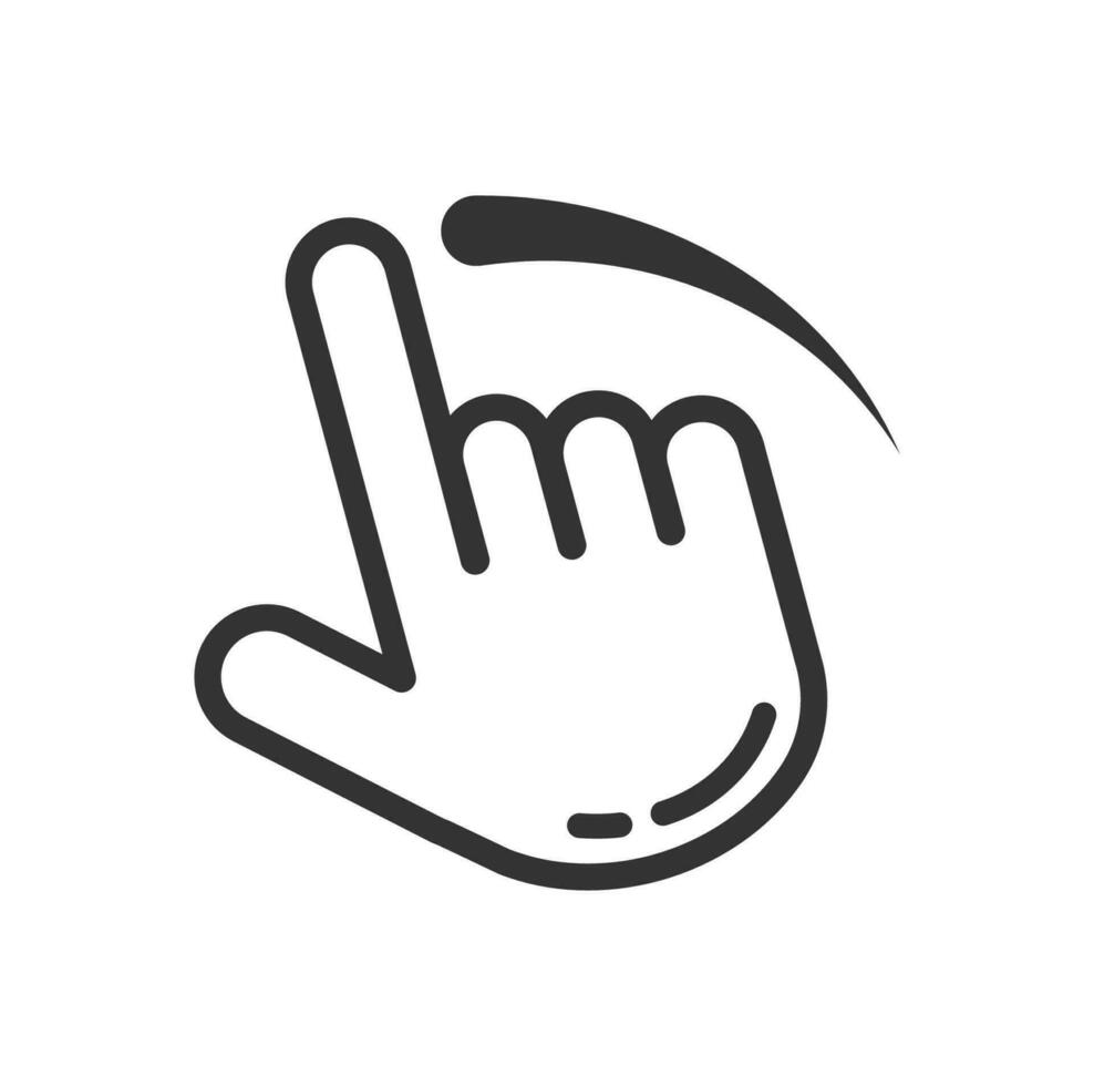 Bildschirm wischen Symbol. rutschen Finger Illstration Symbol. Zeichen wischen scrollen Vektor