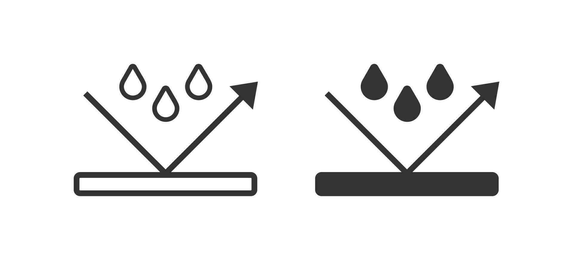 vatten resistent ikon. vattentät symbol. tecken anti fukt vektor. vektor