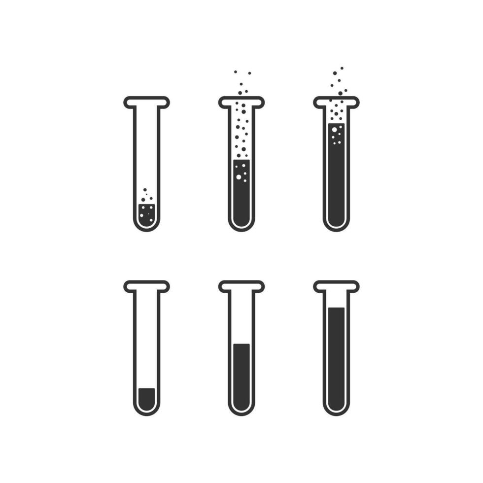 Prüfung Tube Symbol. Chemie Werkzeug Symbol. Zeichen Labor Instrument Vektor. vektor